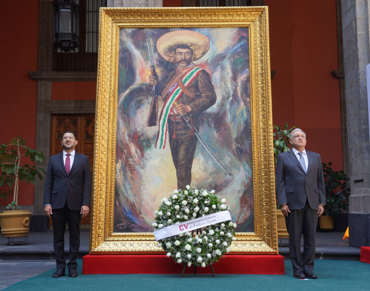 Presidente rinde homenaje a Emiliano Zapata en su 105 aniversario luctuoso