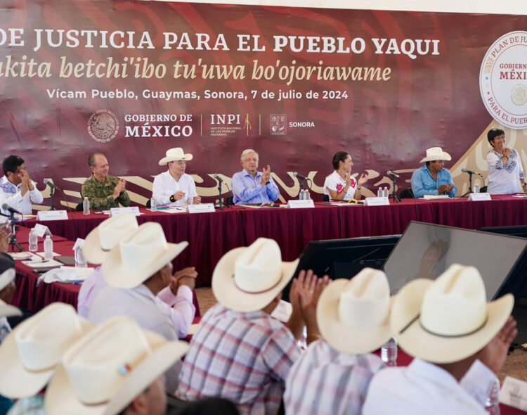 08.07.24 Versión estenográfica. Plan de justicia para el pueblo yaqui, desde Guaymas, Sonora