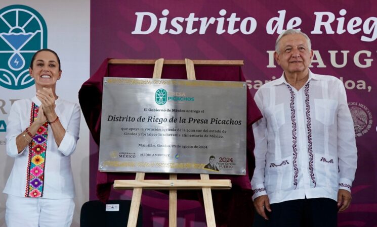 Presidente inaugura distrito de riego Presa Picachos en beneficio de Mazatlán y Concordia