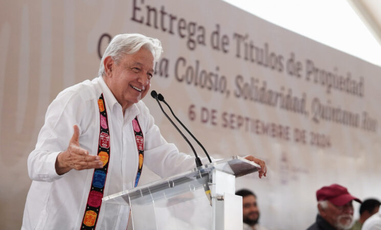 06.09.24 Versión estenográfica. Entrega de títulos de propiedad de la colonia Colosio, desde Solidaridad, Quintana Roo